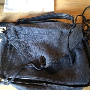 Rebecca Minkoff Blue Suede Darren Messenger Bag